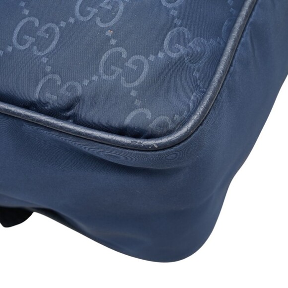 GUCCI Navy Leather Shoulder Bag - Picture 8 of 14